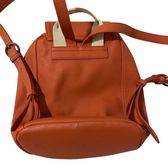 Universal Thread Faux Leather Mini Backpack Orange Boho Urbancore Collegiate - Picture 2 of 5